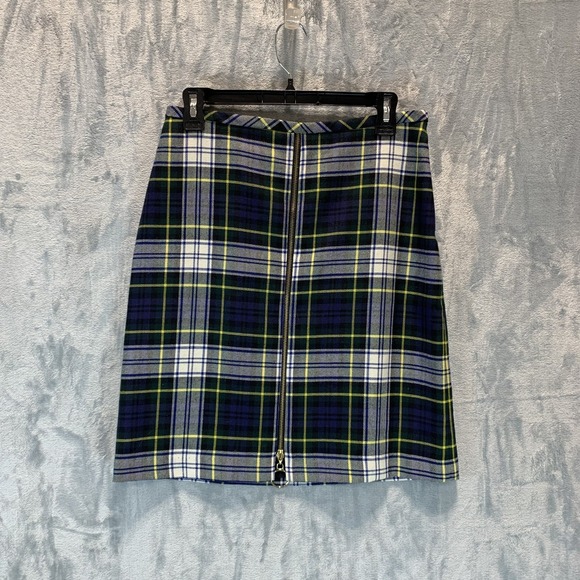 J McLaughlin Women's Skirt 4 Pencil Mini 100% Wool Plaid Academia Preppy Y2K - Picture 2 of 9